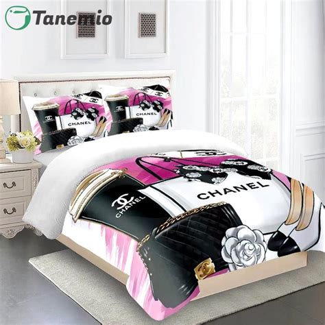 chanel queen comforter set|coco chanel comforter set.